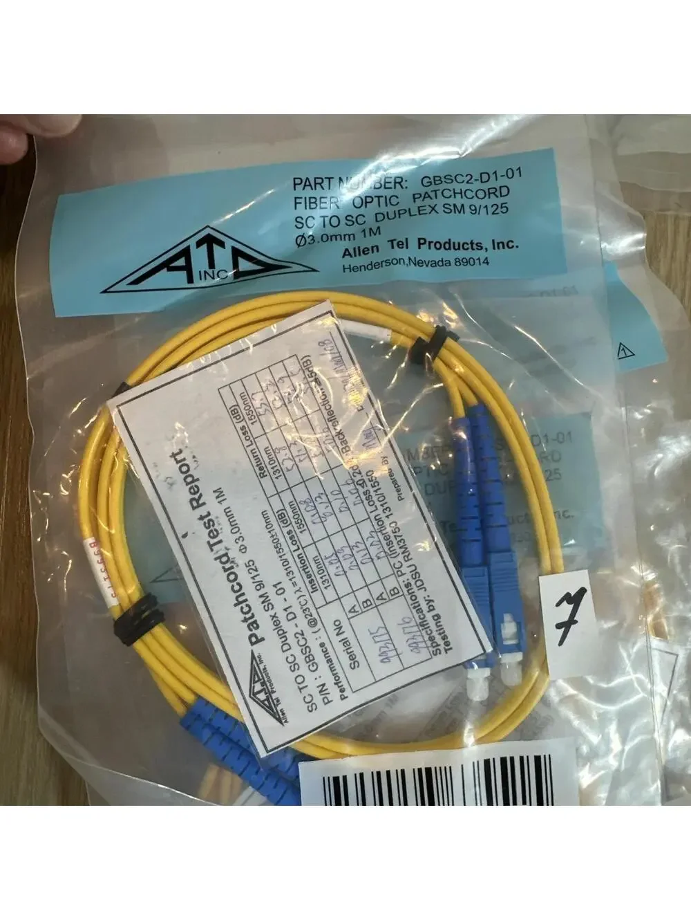 MixNEW ALLEN TEL GBLC2-D1-01 Singlemode Duplex LC to LC Fiber Optic Patch Cable